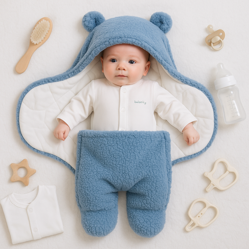 Baby Bear Blanket & Pyjama Set – Soft Comfort Sleep Set for Babies