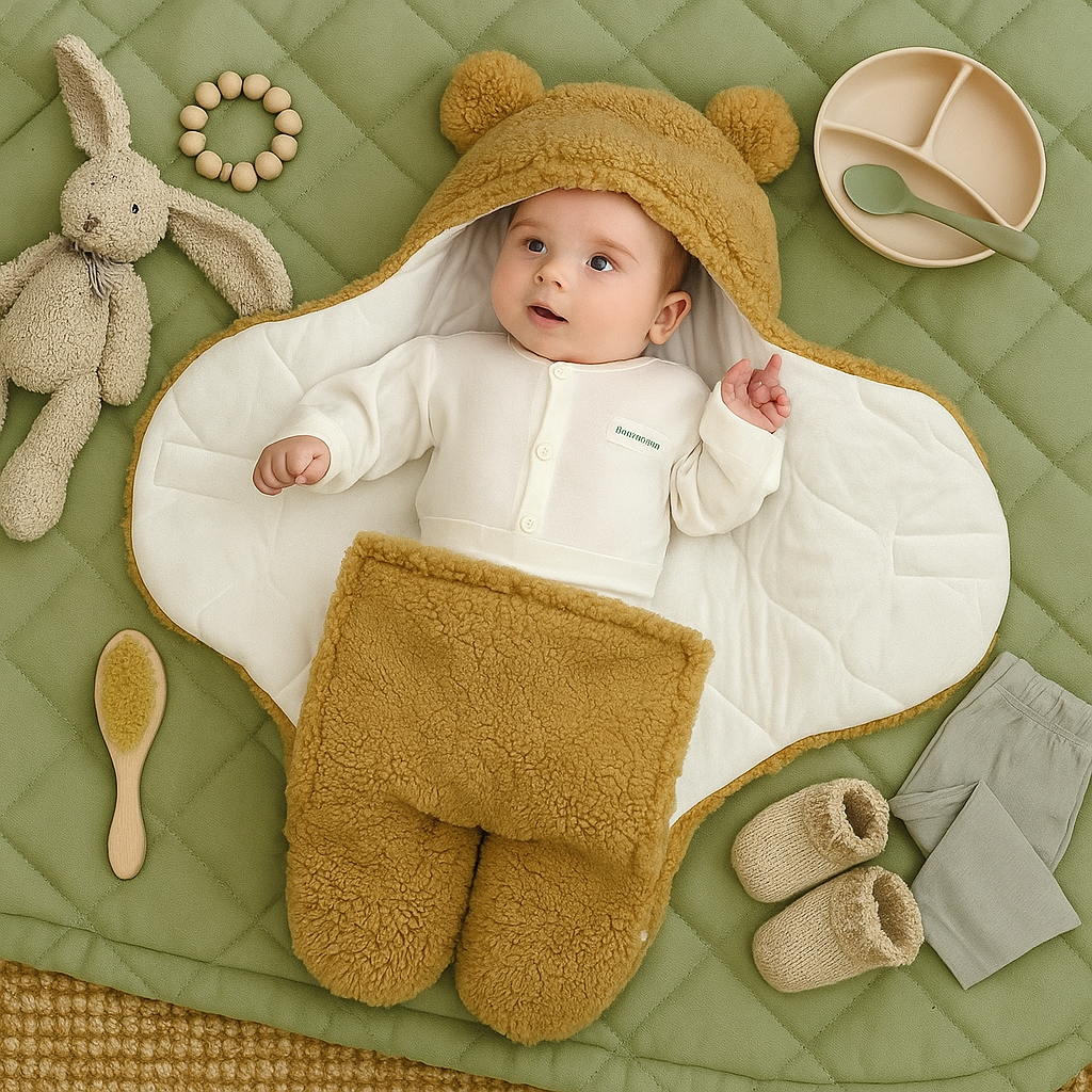 Baby Bear Blanket & Pyjama Set – Soft Comfort Sleep Set for Babies