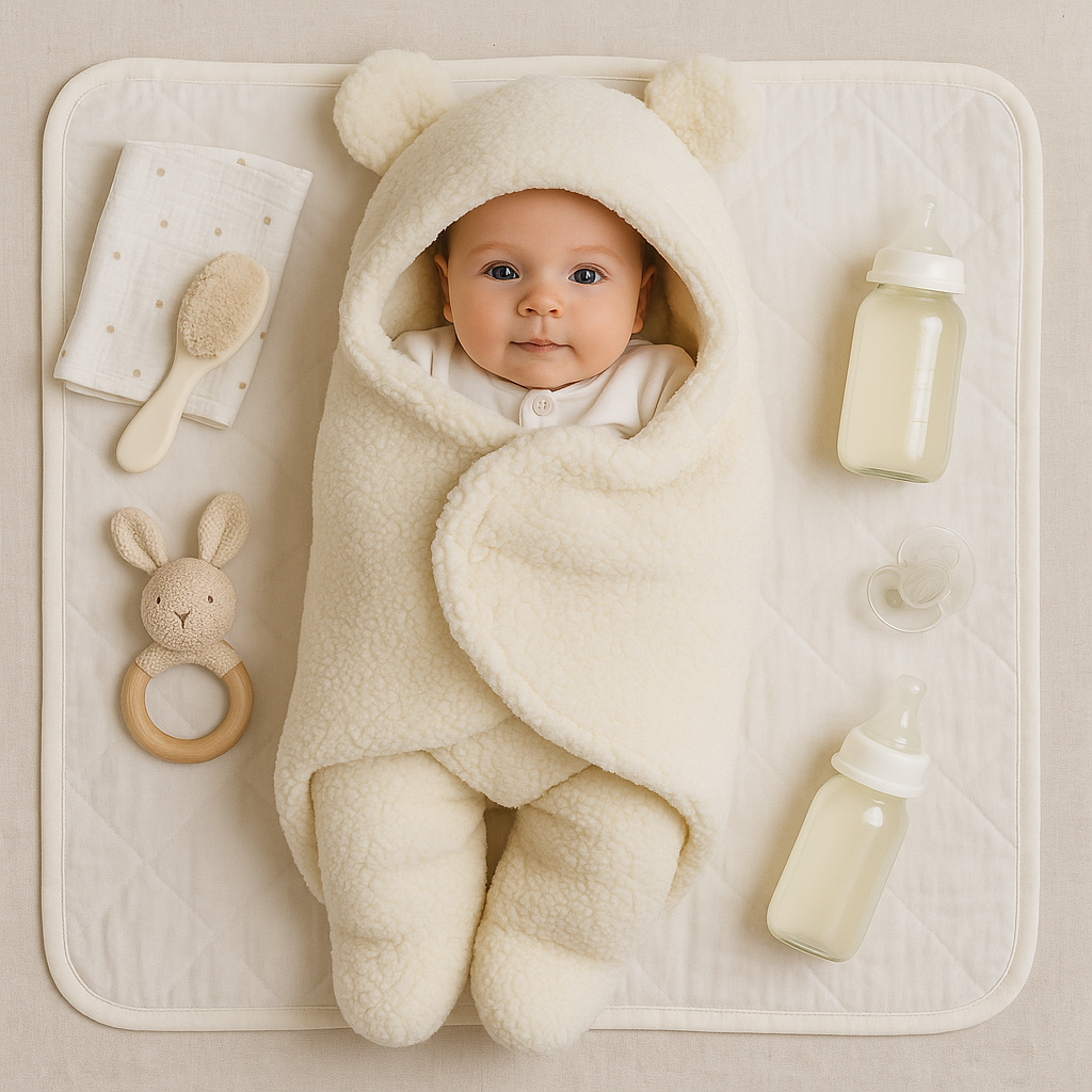 Baby Bear Blanket & Pyjama Set – Soft Comfort Sleep Set for Babies