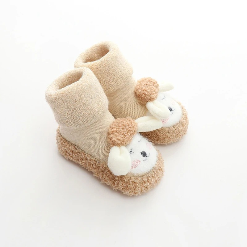 Cozy Paw Baby Plush Shoes - Soft Non-Slip Cartoon Booties for Babies