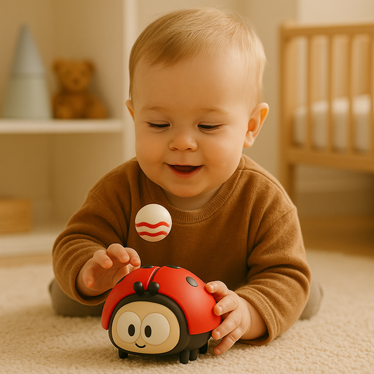 Ladybug Balloon Toy for Babies – Floating Air-Stream Sensory & Learning Toy