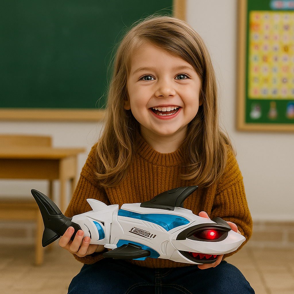 Glowing Musical Shark Toy – Interactive Light & Sound Kids Toy