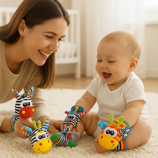 Sensory Plush Socks & Wrist Rattles – Fun Early Learning Development Set