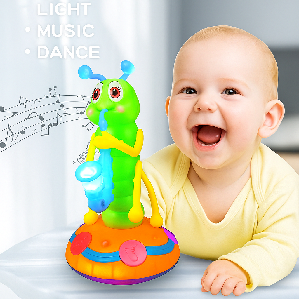 Dancing Caterpillar – Musical Light-Up Crawling Toy for Early Development