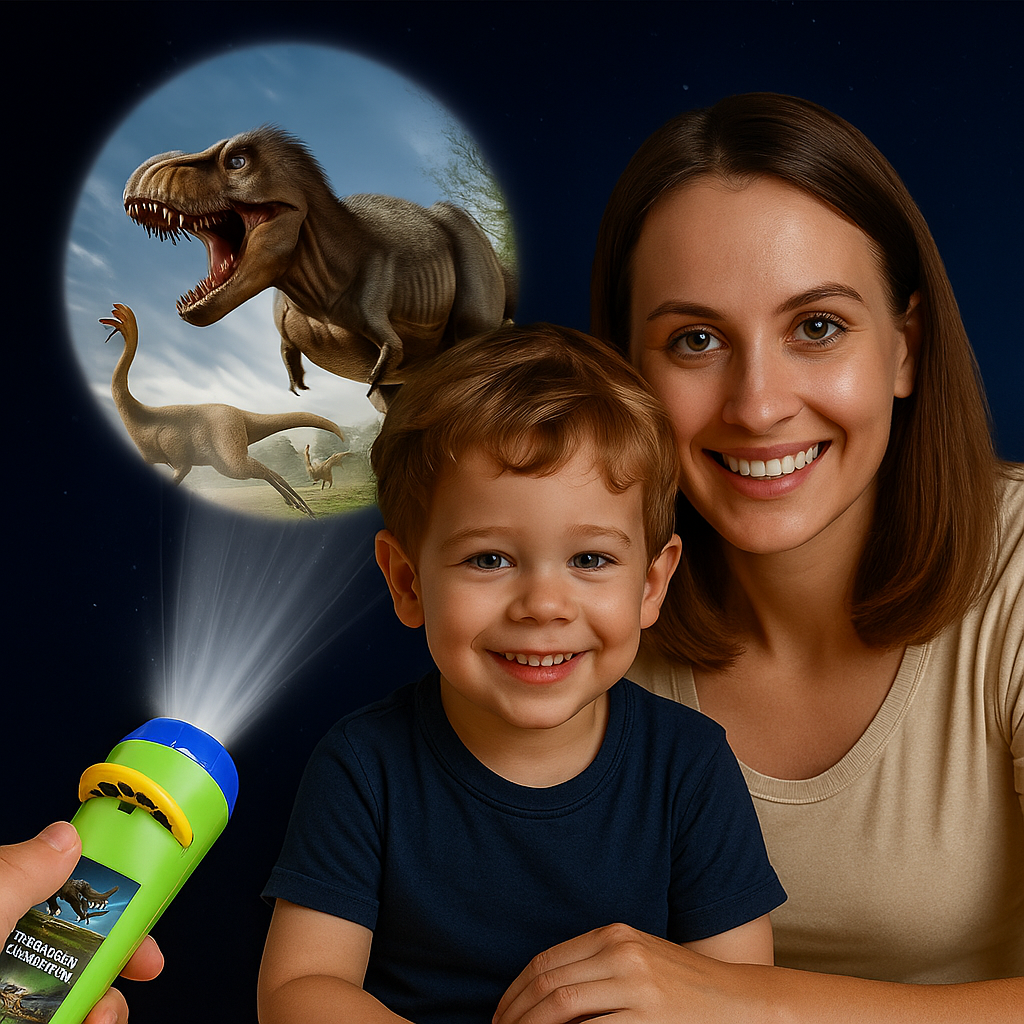 Lumosaur Projection Torch – Bedtime Story Projector For Curious Little Minds