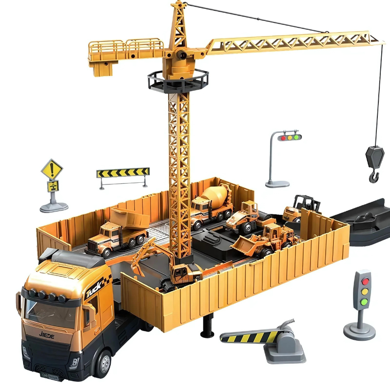 Build, Transform & Create – The Ultimate 2-in-1 Construction Truck Adventure Set