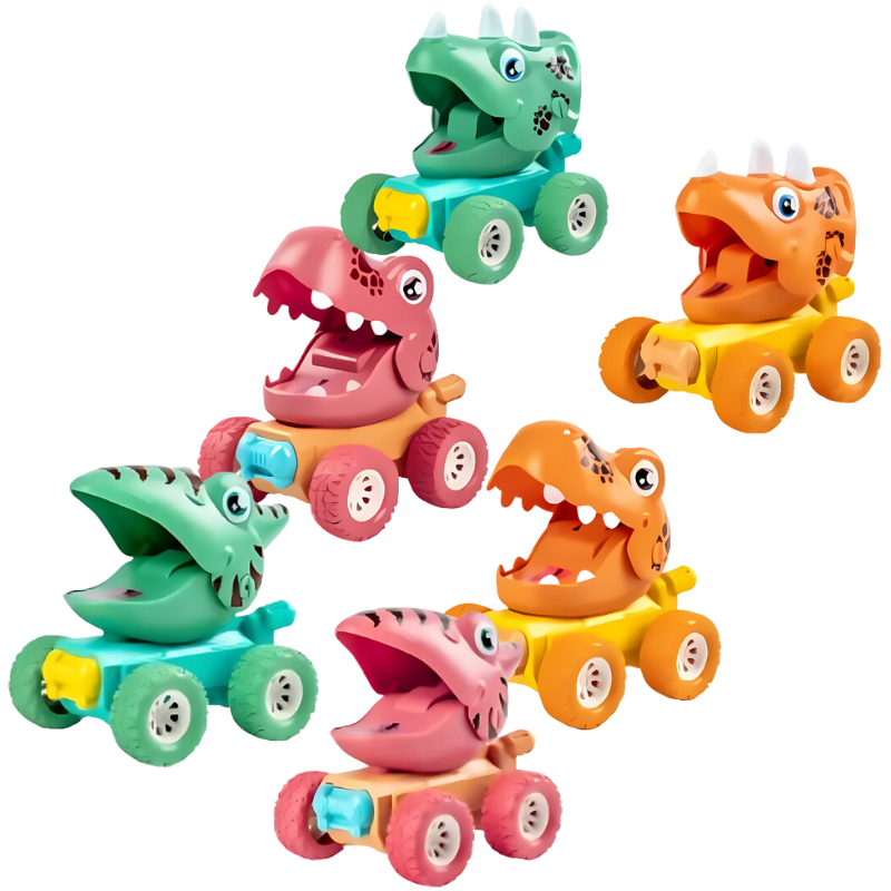Dinosaur Push & Go Vehicle Set for Kids