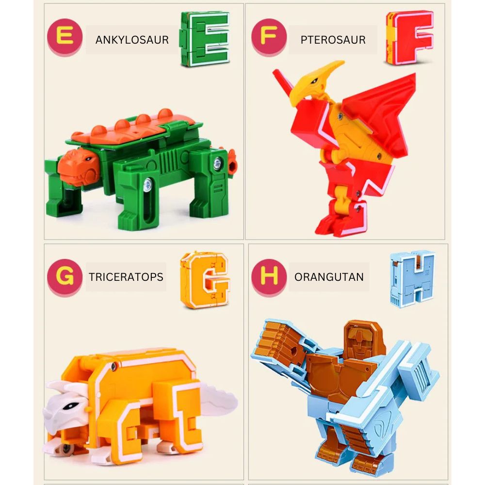 26 Alphabet Transformer Toy – Learn Letters Through Fun Transformations