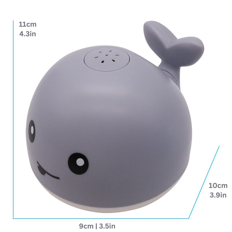 Splash Whale – LED Bath Whale with Water Fountain & Color Changing Lights
