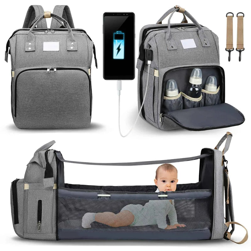 Diaper Backpack for Parents & Babys – Smart Organizer Backpack with USB Port
