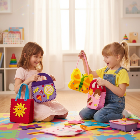Filz Bag Craft Kit for Kids – DIY Sewing Set for Beginners
