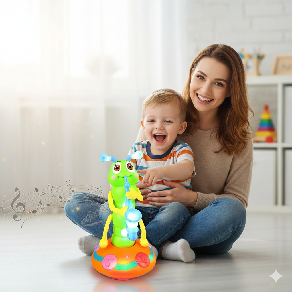 Dancing Caterpillar – Musical Light-Up Crawling Toy for Early Development