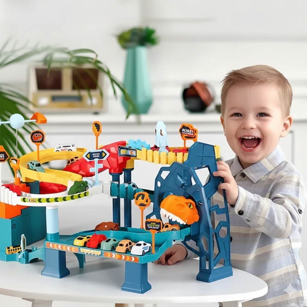 Build, Race & Explore – The Ultimate Dinosaur & Space Track Adventure