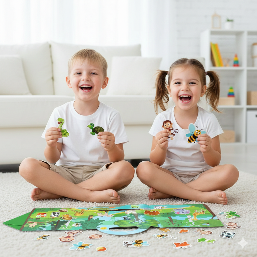 Reusable Sticker Book for Fun English Learning