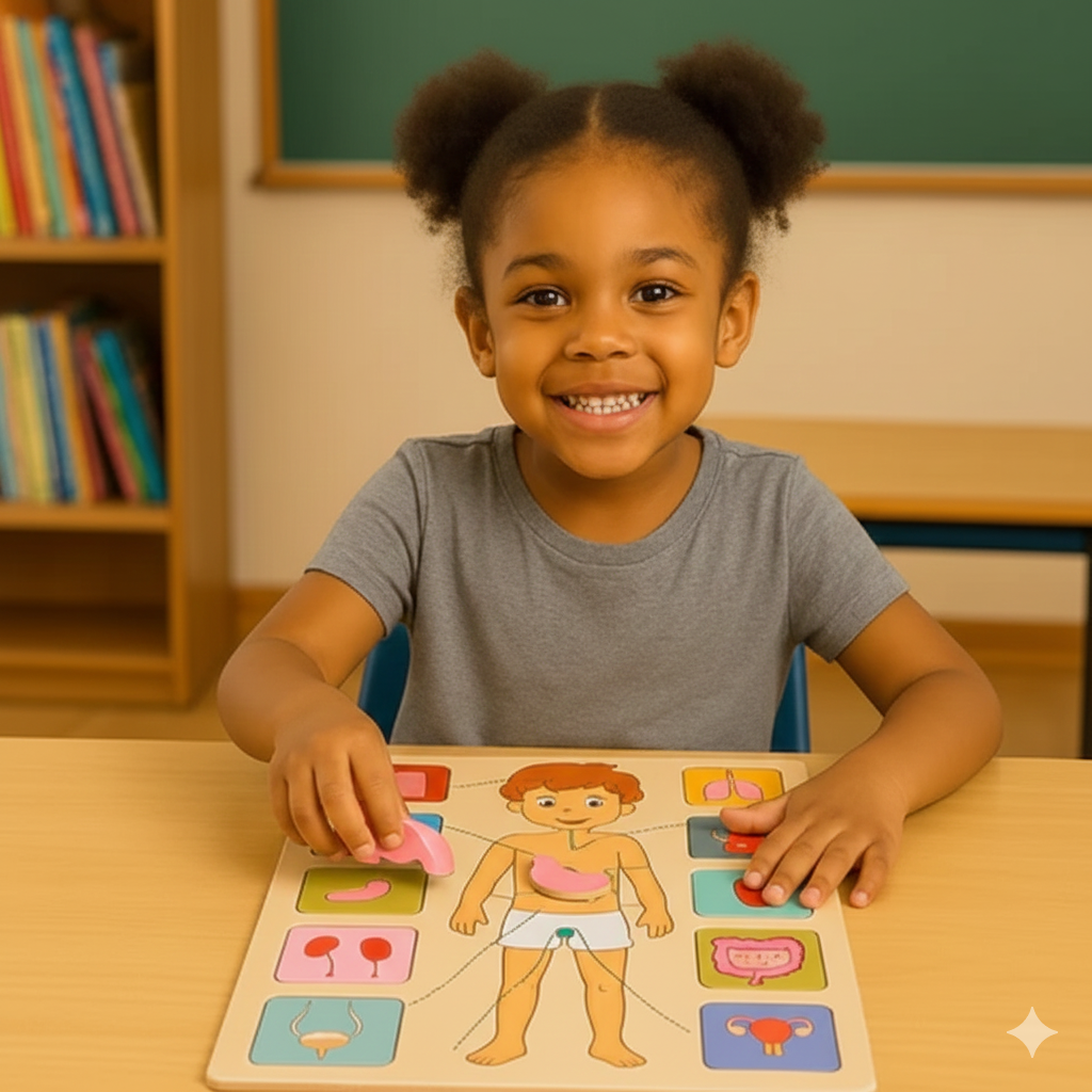 BodyPuzzle – Montessori Human Body Wooden Puzzle for Hands-On Learning