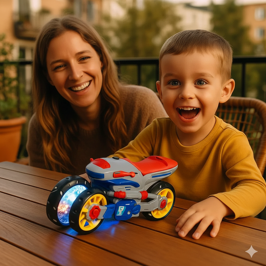 Dancing & Light-Up Musical Motorcycle Toy for Kids