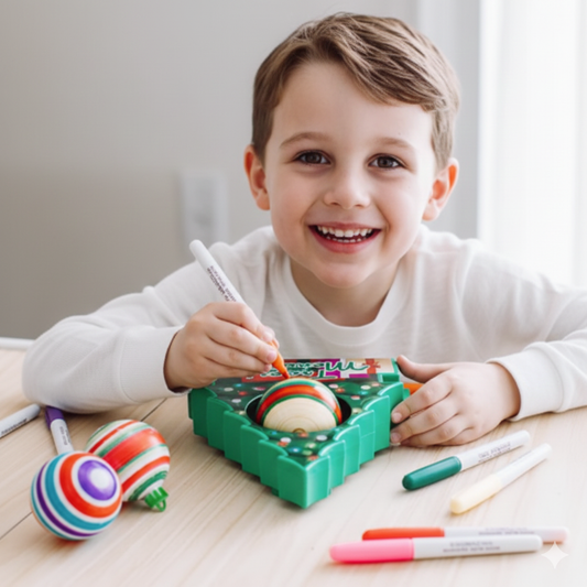 Ornament Art Kit - Easy DIY Christmas Bauble Decorating Set for Kids