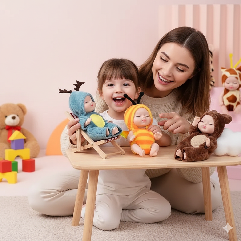 Princess Doll Set – 6 Adorable Animal Costume Dolls