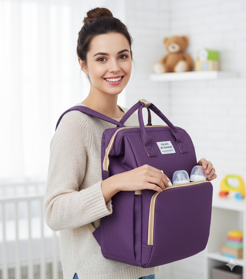 Diaper Backpack for Parents & Babys – Smart Organizer Backpack with USB Port