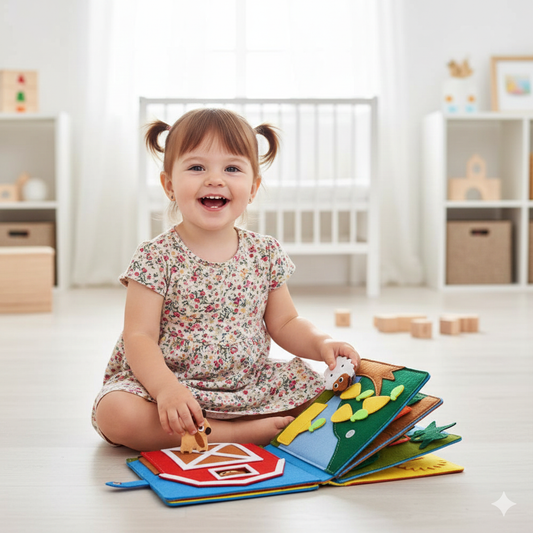 Farm Felt Book – Interactive Montessori Farm Learning Adventure for Kids