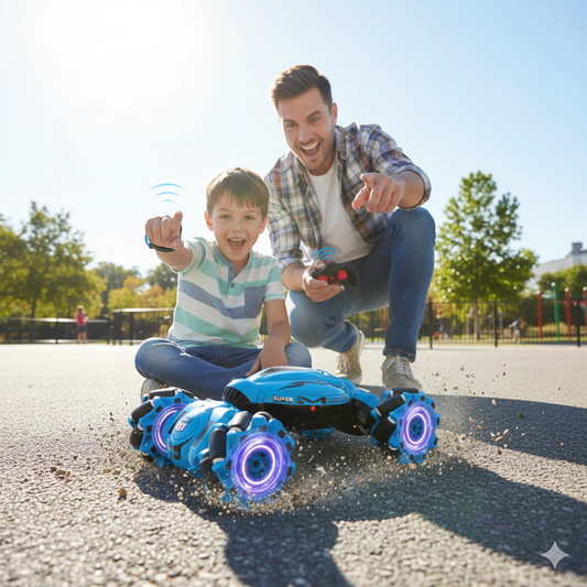 RC Drift Stunt Car with Gesture Control – 360° Action, LED Effects & Off-Road Power