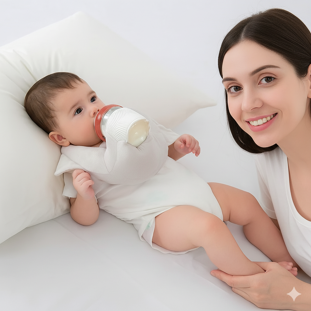 Hands-Free Baby Feeding Pillow – Stress-Free Bottle Feeding Comfort Support