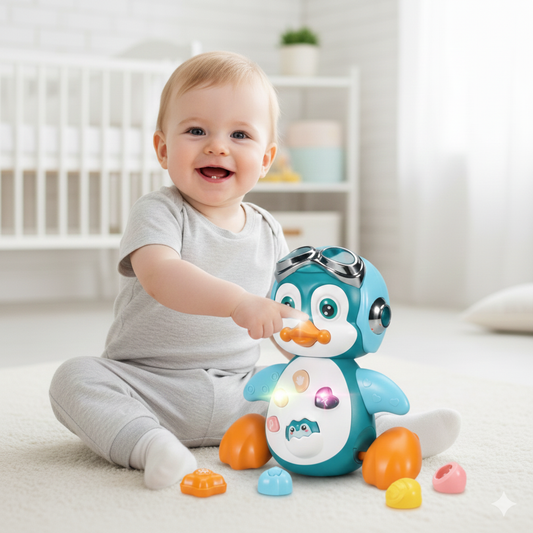Happy Penguin – Musical Light & Sound Baby Penguin for Sensory Play & Early Development