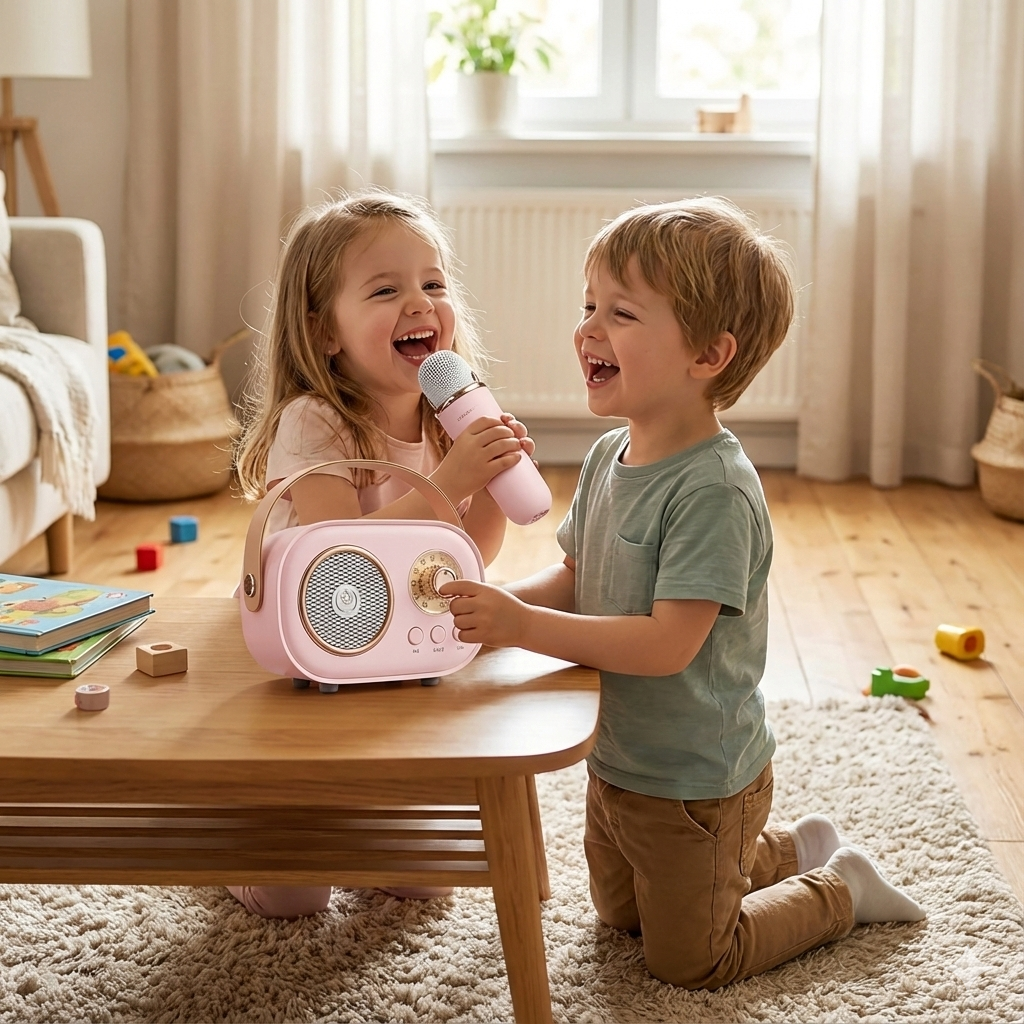 Sing, Laugh & Shine – The Ultimate Kids Karaoke Party Set with Dual Microphones