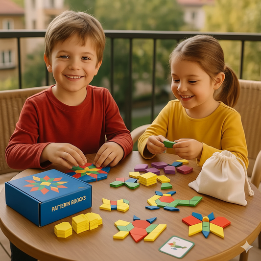 Montessori Wooden Geometry Puzzle Set – 155 Pieces for Creative Learning