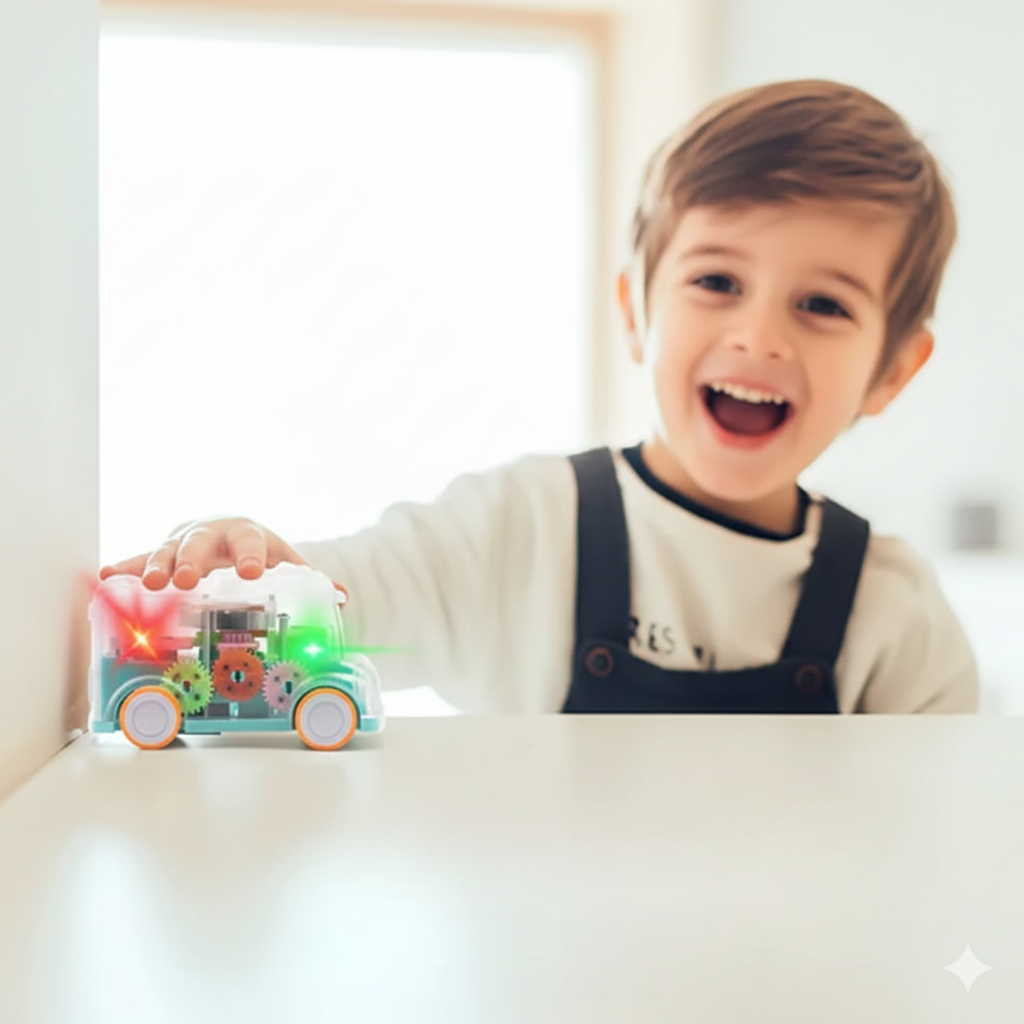 Light Wheels Adventure Bus – Interactive 3D Light & Sound Toy for Kids