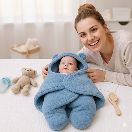 Baby Bear Blanket & Pyjama Set – Soft Comfort Sleep Set for Babies