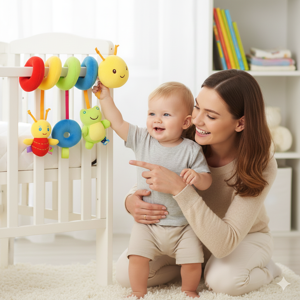 Ringed Raupe – Sensory Spiral Toy for Babies On the Go