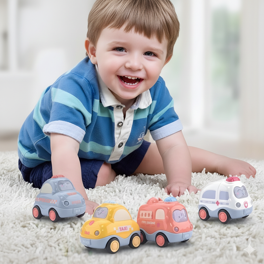 BabyDriver – Colourful Pull-Back Racing Car Adventure Set