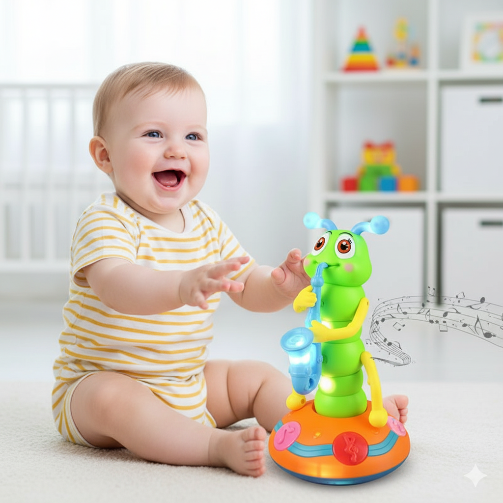 Dancing Caterpillar – Musical Light-Up Crawling Toy for Early Development