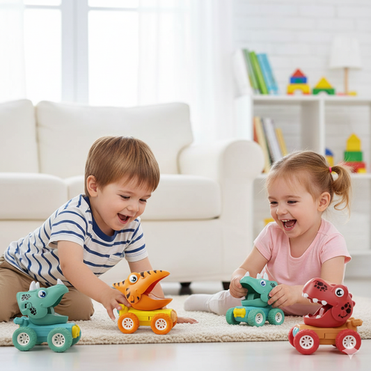 Dinosaur Push & Go Vehicle Set for Kids