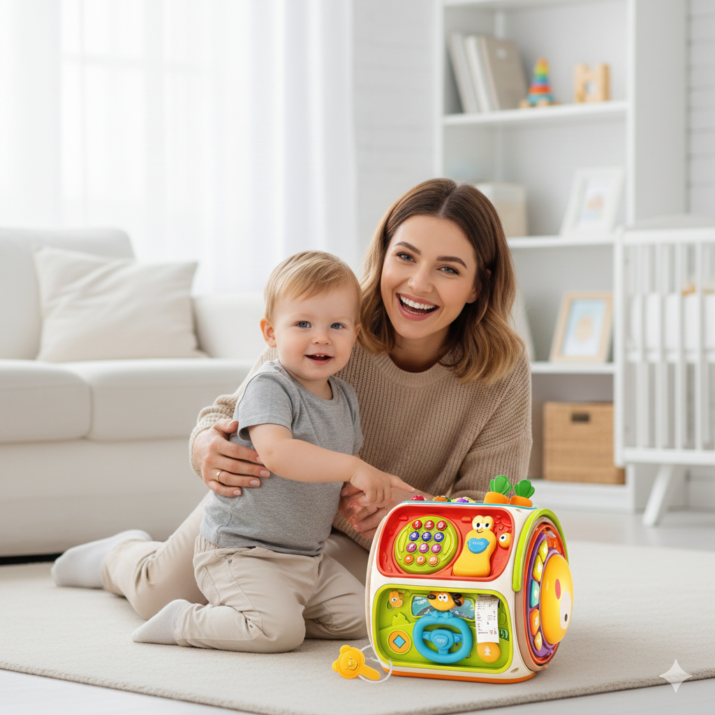 Musical Activity Cube – Interactive Baby Learning &amp; Sensory Development Toy