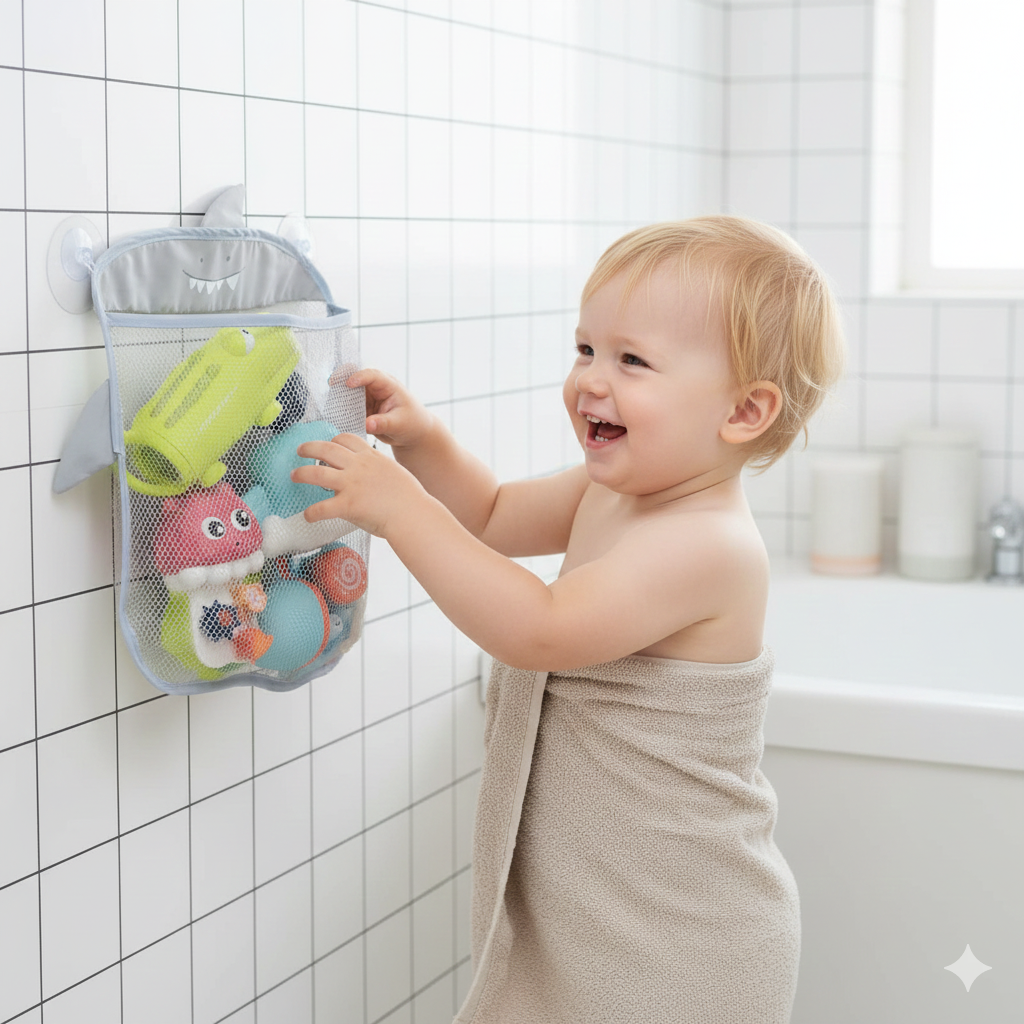 Bath Play Station – Space-Saving Storage Organizer for Bath Toys