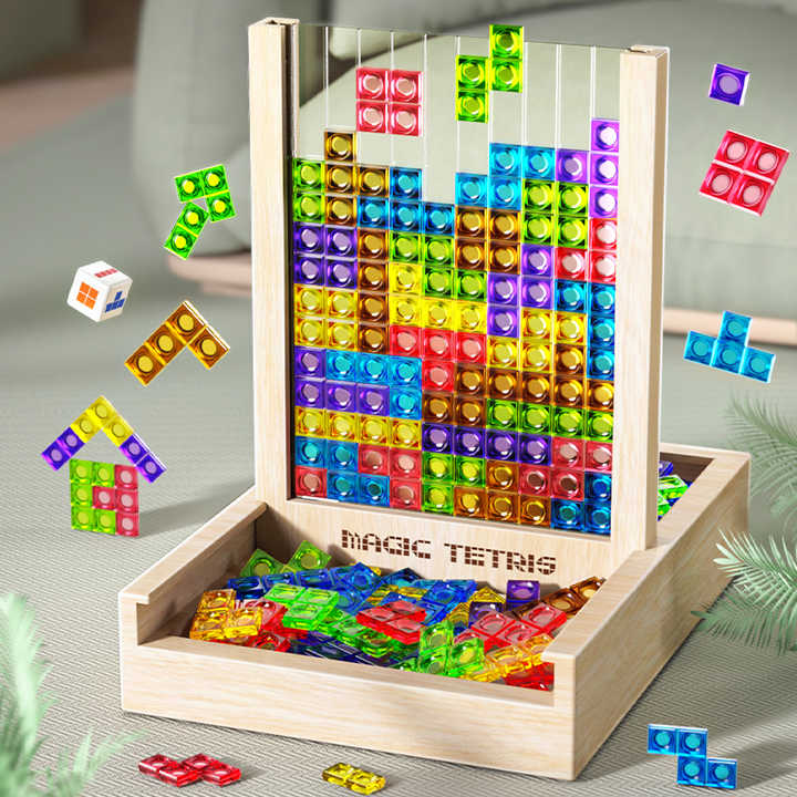Magic Wooden Tetris Game – Creative Puzzle Fun for Kids &amp; Families