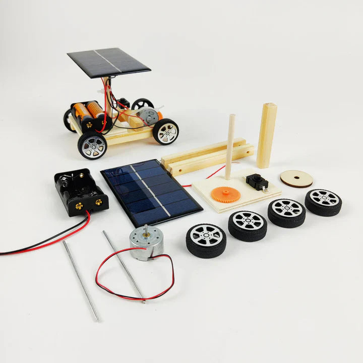 Solar Racing Car Construction Kit – STEM DIY Engineering & Renewable Energy Toy