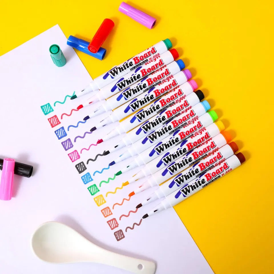 Magic Pens for Water Drawings – Floating Water Drawing Markers (12 pcs)