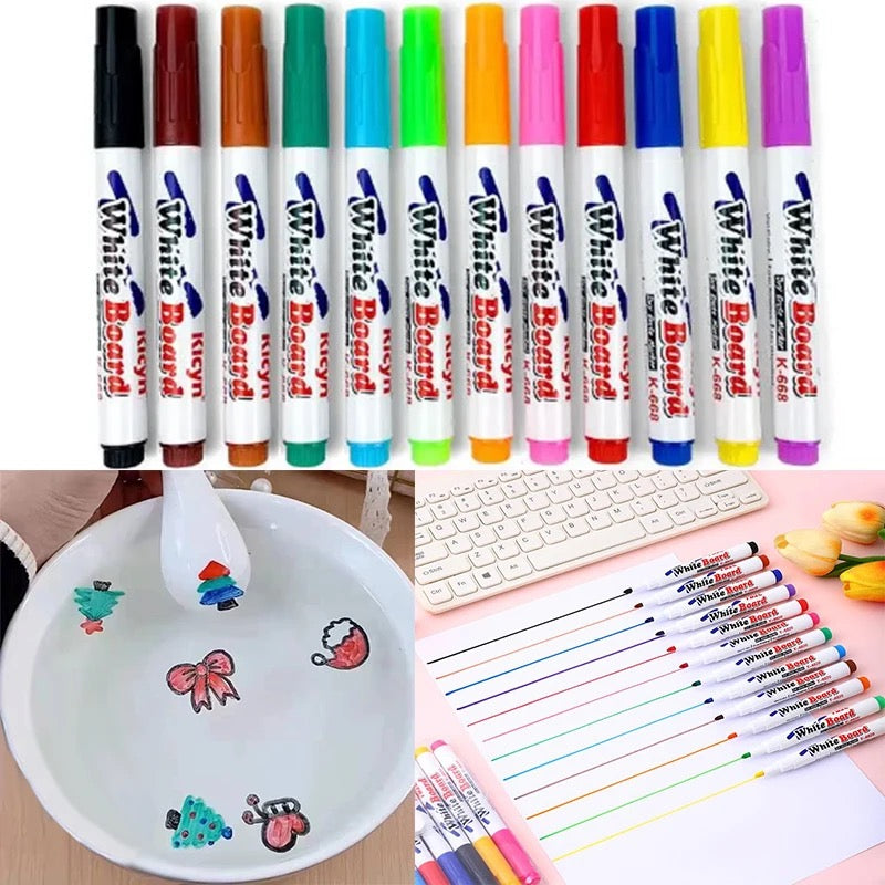 Magic Pens for Water Drawings – Floating Water Drawing Markers (12 pcs)