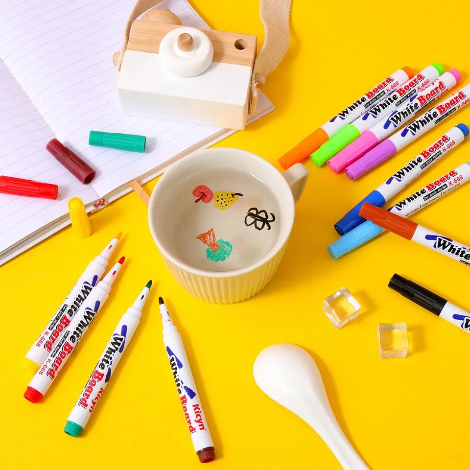 Magic Pens for Water Drawings – Floating Water Drawing Markers (12 pcs)