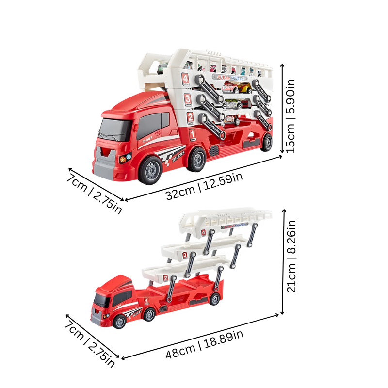 Load & Roll Transport Truck Set – Ultimate Racing Adventure & Creative Play Experience