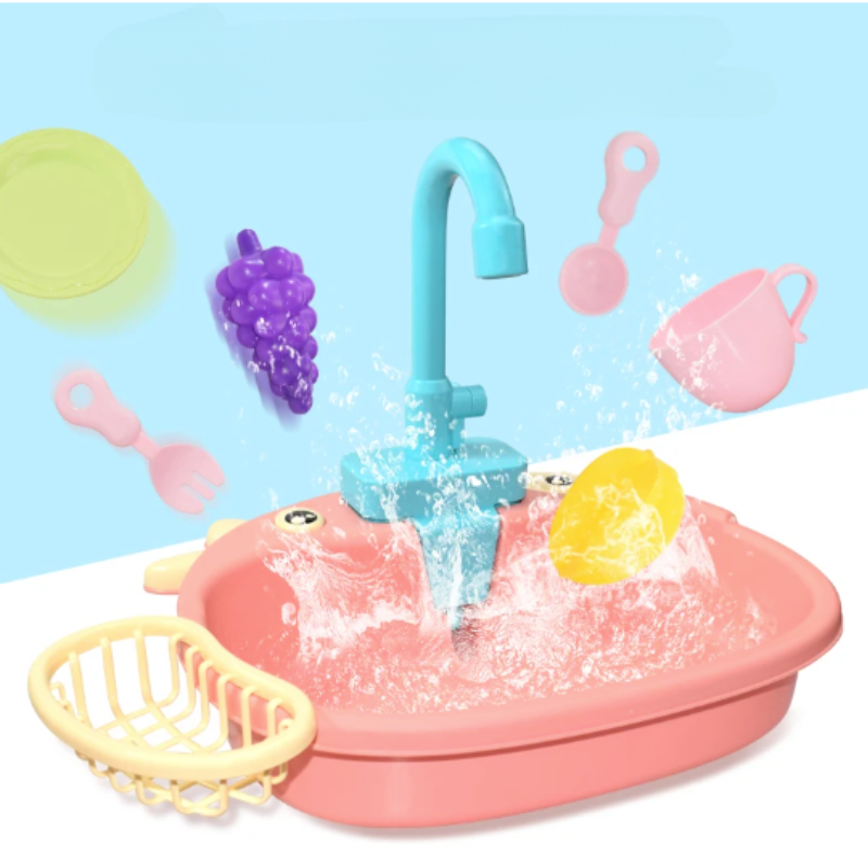 Mini Sink Play Set – Interactive Kids Pretend Kitchen Sink with Running Water Fun