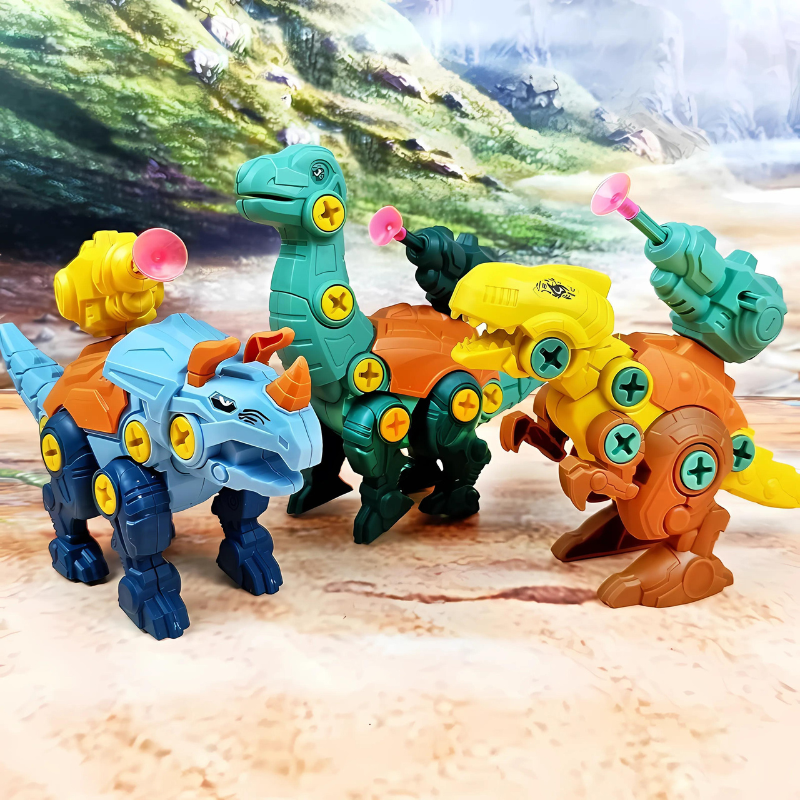 Dinosaur Building Set – Buildable Dino Action Set with Screwdriver