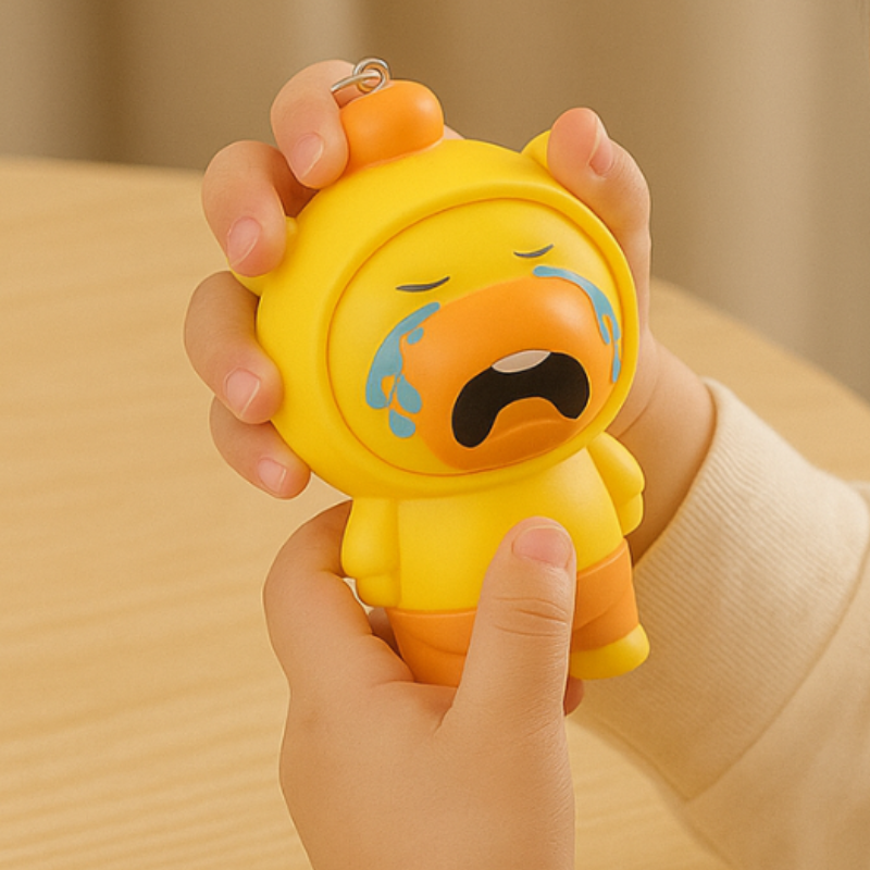 3-Face Fidget Keychain for Stress Relief & Fun