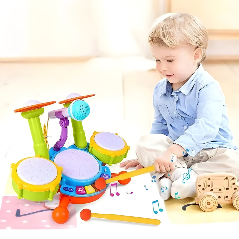 Kids Drum Set – Musical Rhythm Learning &amp; Light-Up Interactive Toy