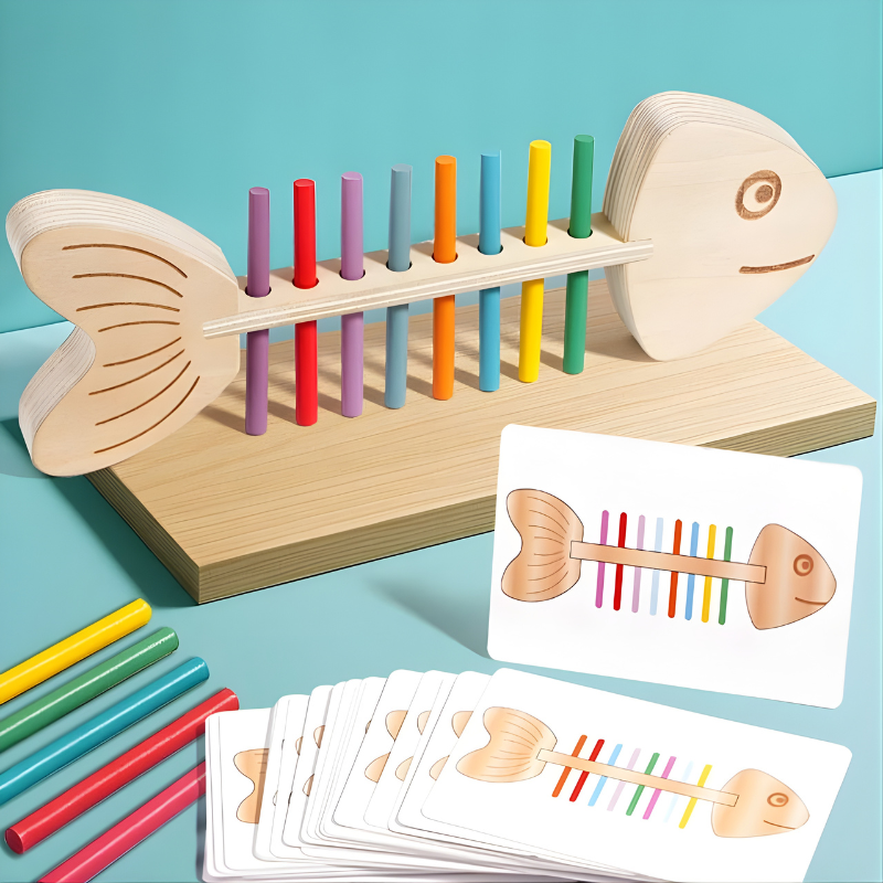 Wooden Stick Puzzle – Learn, Sort & Build Essential Skills Through Play