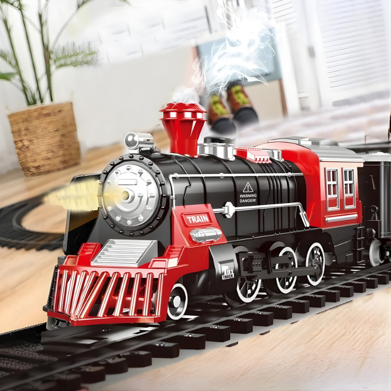 Nostalgia Railway Set – Classic Electric Train With Lights, Sound & Steam Effect
