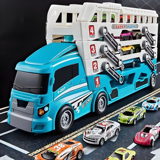 Load & Roll Transport Truck Set – Ultimate Racing Adventure & Creative Play Experience
